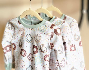 Donut Pajama Set: Soft Cotton Kids Sleepwear, Preemie to 12Y