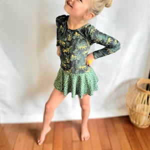Girls&#39; Cheetah Leotard: Jungle Theme Dance Gymnastics Outfit