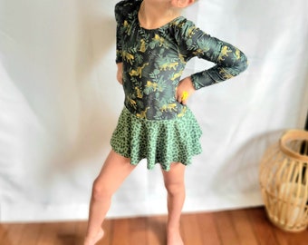 Girls' Cheetah Leotard: Jungle Theme Dance Gymnastics Outfit