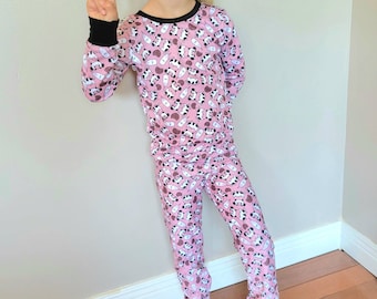 Cow Pajamas: Light Pink Milk & Cookies PJs, Farm Animal Party