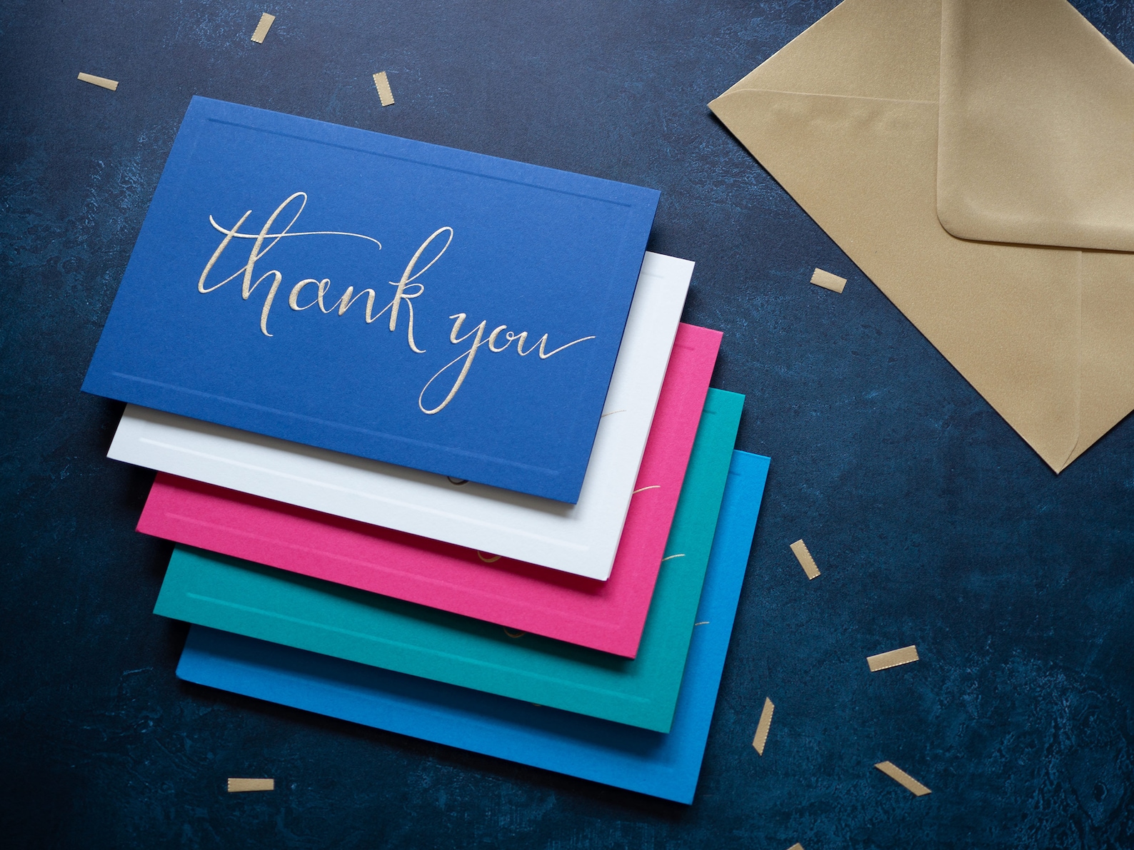 Luxury Thank You Cards Rainbow colour multi pack Set of Etsy