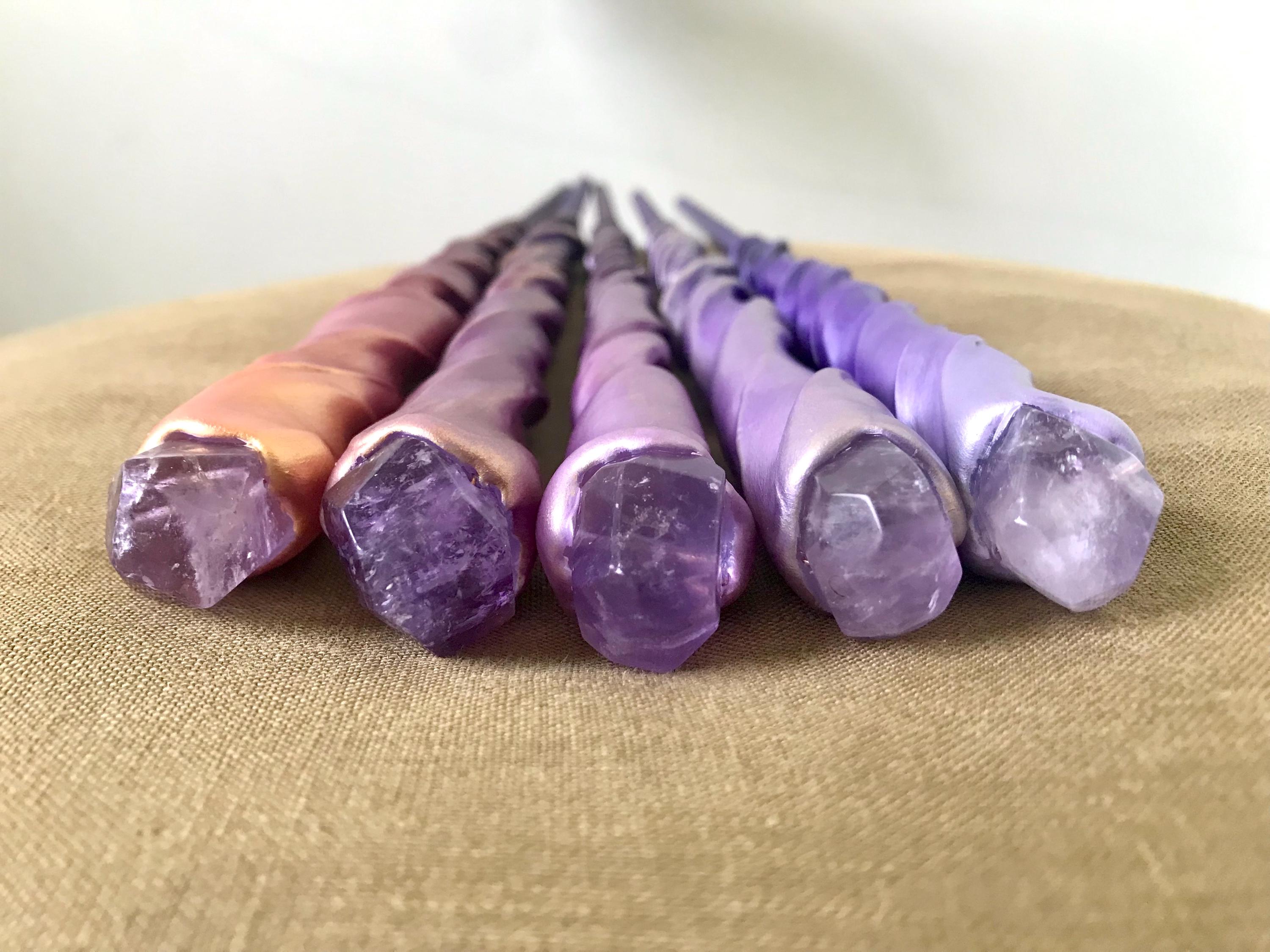 Wands by Erika - Wands with Natural Amethyst crystals