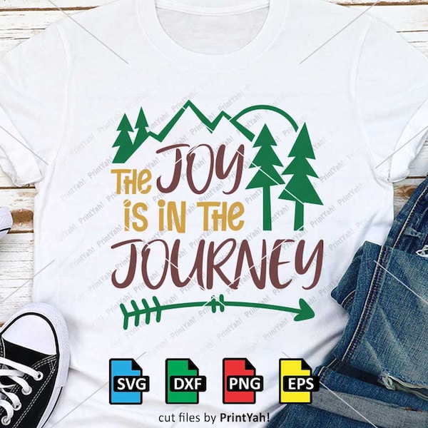 The Joy Is In The Journey, Svg, Hiking Svg, Camping Svg, Adventure, Cut Files, Cricut, Silhouette, Summer, Camping Life, Quote, Svg Design