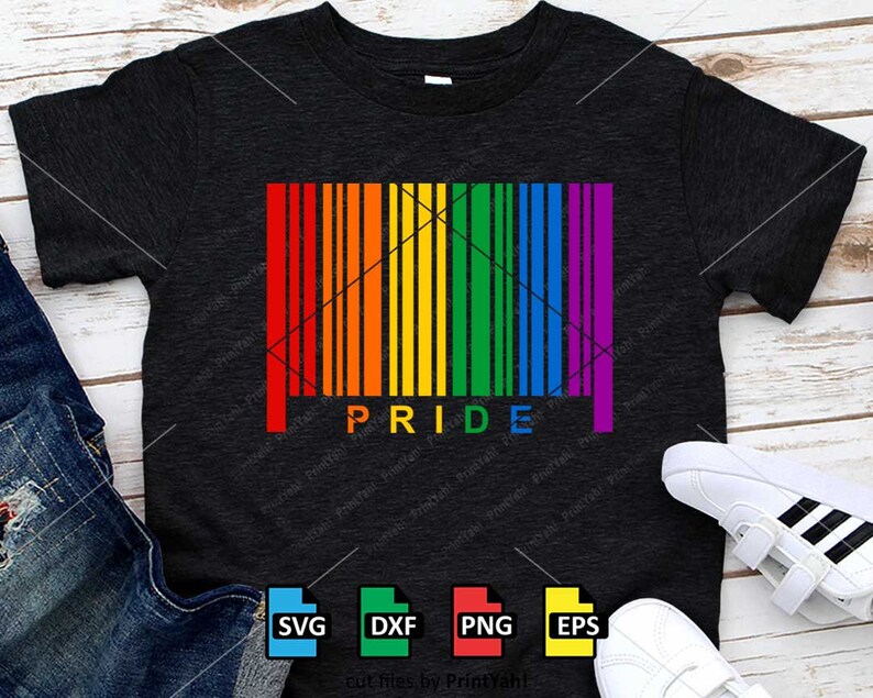 Pride Svg Rainbow Barcode Svg LGBT Svg LGBTQ Gay Pride | Etsy
