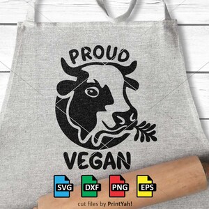 Proud Vegan Svg, Vegan Svg, Funny Vegan Quote, Vegan Shirt, Gift for Vegan, Lifestyle, Vegetarian, Cow Svg, Png, Cricut, Silhouette