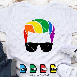 Male Pride, LGBT Svg, LGBTQ Png Svg, Beard Face, Gay Pride Svg, Rainbow Pride, Cut Files, Cricut, Silhouette, Pride Svg, Png, Shirt Design