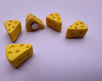 Cheese Magnet Set of 5 | Handmade Food Magnets | Fridge Magnets