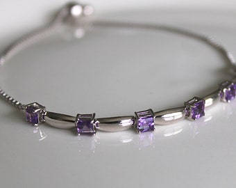 Fantasy Purple Amethyst Quartz Sterling Silver Overlay 15 Grams Brangle/Bracelet Free Size 