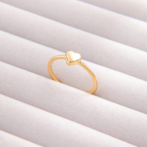 Delicate Heart Ring Gold Vermeil Over Sterling Silver | Timeless Symbol of Love Ring