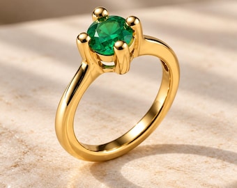 Mini Birthstone Ring Charm, 12 Month Birthstone Pendant, 18K Gold Vermeil Sterling Silver, Tiny Ring Charm, Personalized Birthday Jewelry