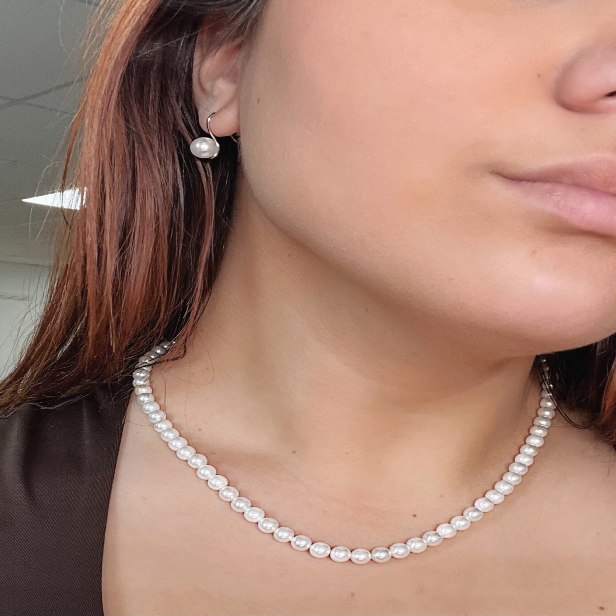 3mm Pearl Necklace With Lobster Lock 16 Pearl Necklace for Women