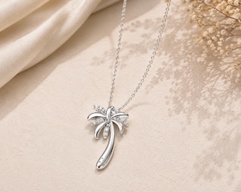 Diamond Palm Tree Necklace