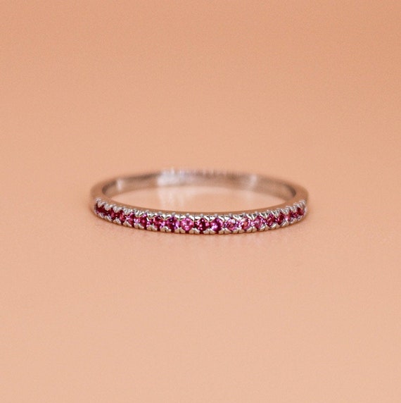 Thin ruby band ring discount