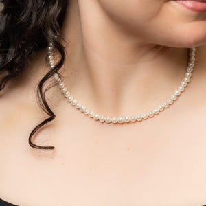 3 mm Perlen Choker Halsband: Zierlicher 16 &quot;klassischer Strang