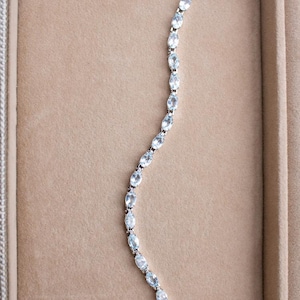 Sky Blue Topaz Tennis Bracelet – Sterling Silver Oval Cut Natural Gemstones – 10.77 CTW December Birthstone Gift for Her