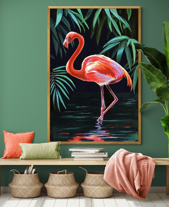 Flamingo wall art discount