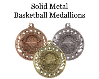 Basketball Award Medals - Personalized Basketball Award - Team Basketball Gifts - Basketball Team Award - Personalized Sports Medallion