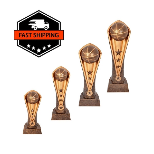 Basketball Award Trophy - Personalized Basketball Award - Team Basketball Gifts - Basketball Team Trophy - Engraved Weighted Plastic Award