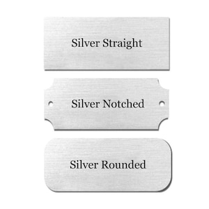 1&quot; x 3&quot; Metal Name Plate - Metal Name Sign - Picture Frame Plate - Wedding Sign Plate - Trophy Award Plate - Metal Plaque - Engraved Plate