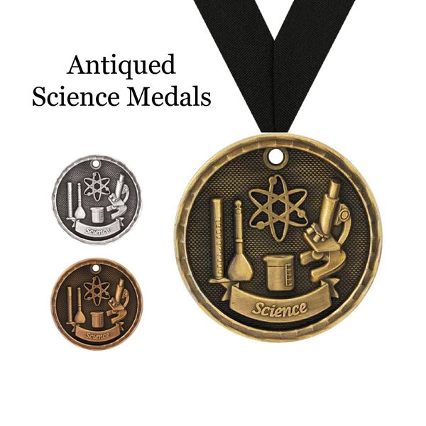 Science Award Medals - Science Medallion for Students - Chemistry Award - Biology Gift - Physics Medal - Earth Sciences and Geology Medals