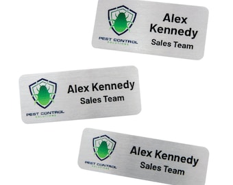 Custom Name Tag for Work Logo Name Tag Personalized Metal Name Badges with Logo Employee Name Badges Custom Brand Name Tags Magnetic Logo