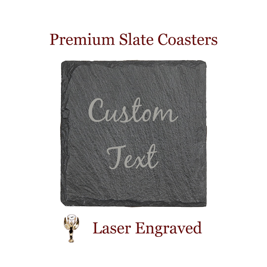 Slate Coasters Engraved Engraved Coasters Wedding Gift Coaster Set