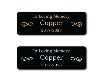 Laser Engraved Pet Urn Plaque - Custom Dog Urn Plate - Cat Ash Box - Pet Memorial Plate - Pet Remembrance Gift For Pet Loss - Engraved Plate