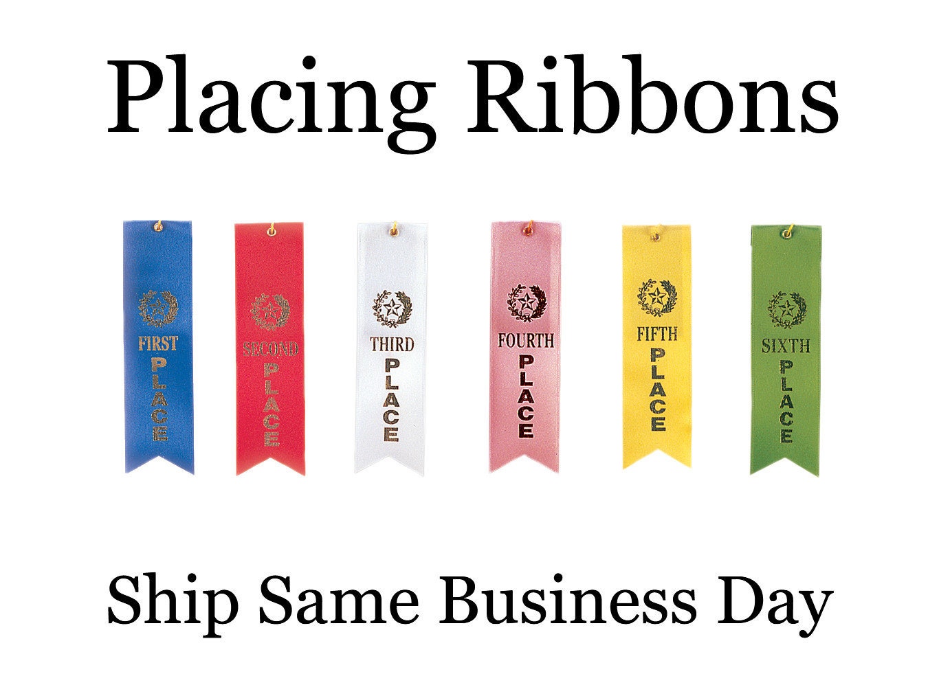 Award Ribbon Rosette Set Satin Participation Ribbon Honorable Ribbon Badge  Blue Red and White Prize Ribbons 1st 2nd 3rd Place Medals for Classroom