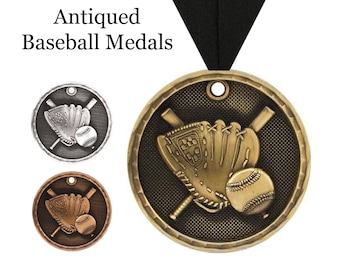 Baseball Award Medals - Personalized Baseball Award - Baseball Team Gifts - Youth Baseball Awards - Custom Sports Medallion - Boys Baseball