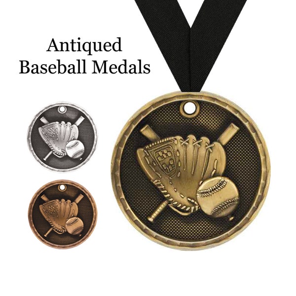 Baseball Award Medals - Personalized Baseball Award - Baseball Team Gifts - Youth Baseball Awards - Custom Sports Medallion - Boys Baseball