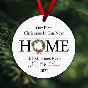 Our First Christmas Ornament - First Christmas New Home Ornament - First Christmas Married Ornament - Photo Ornament - Metal Ornament - NH1