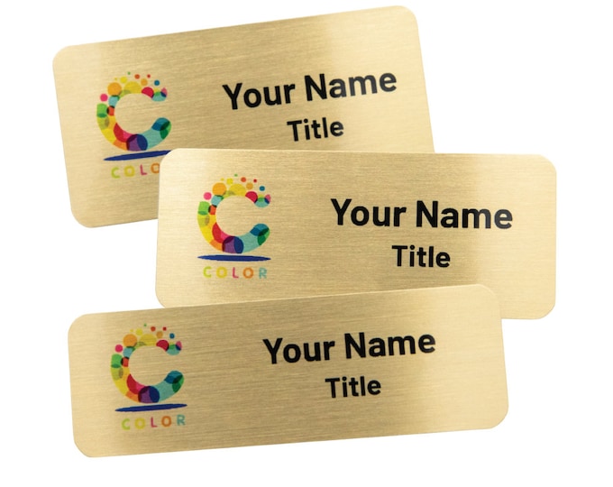 Custom printed name tags personalized printed employee office name tags