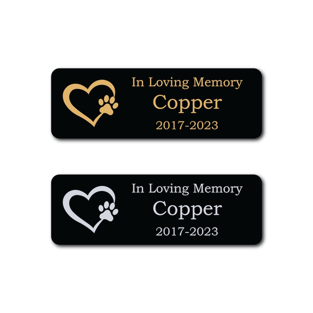 Engraved Plaque for Pet Urn Laser Engraved Name Plate for Dog Cat Ash