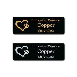 Engraved Plaque for Pet Urn - Laser Engraved Name Plate for Dog Cat Ash Box - Custom Pet Memorial Plate - Custom Name Sign for Pet Loss Gift