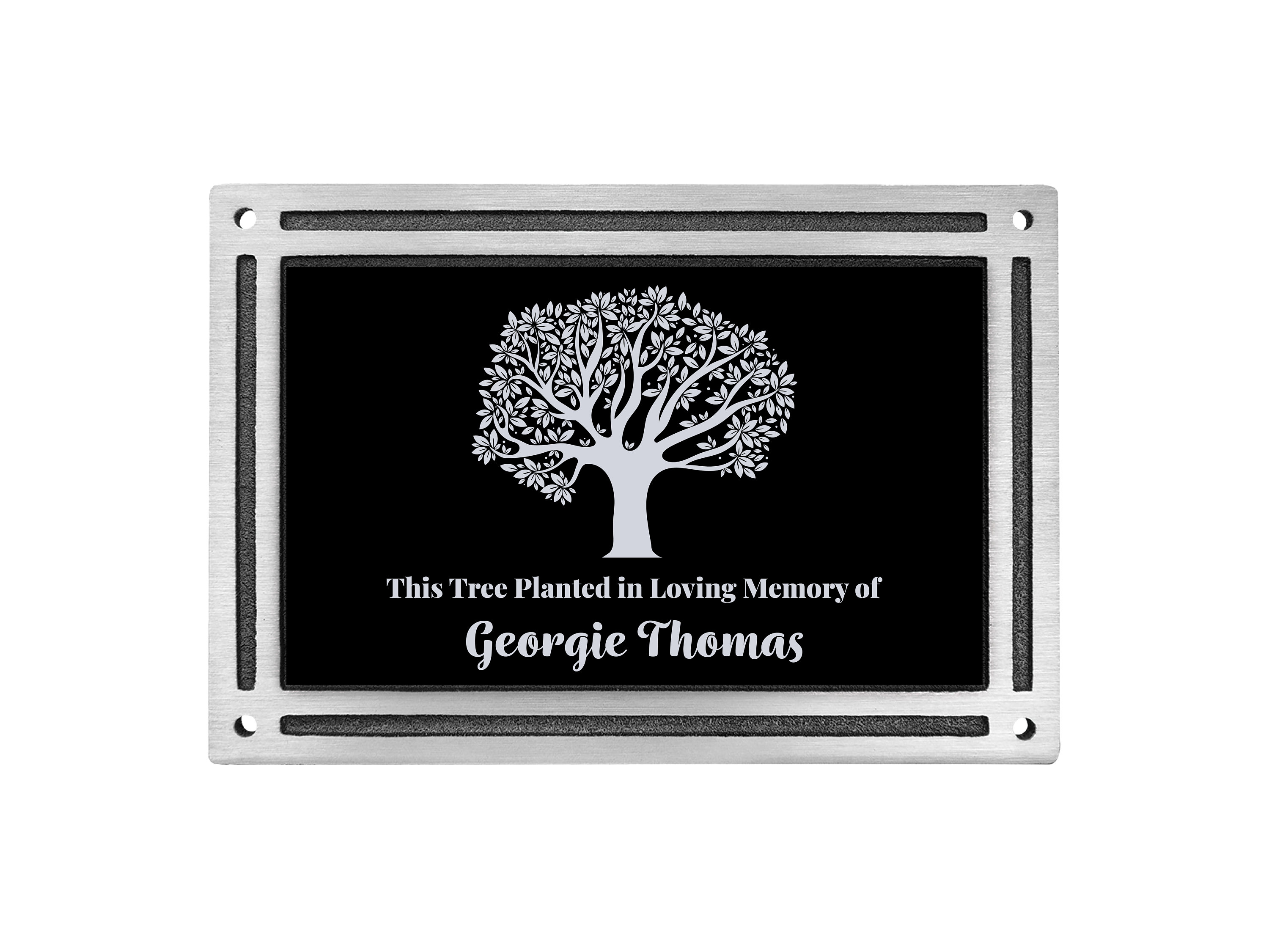 Memorial Stake Plaque - Memorial Stake for Garden - Bronze Plaque for Dedication - Tree Memorial Plaque - Dedication Plaque with Stake