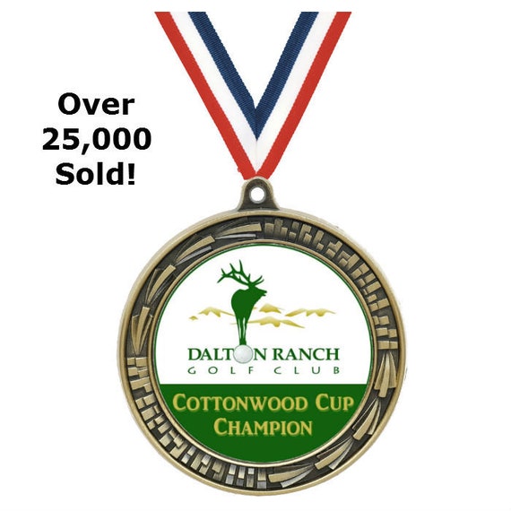 Personalized 1st Place Insert Medal Custom Recognition Award w/ Text - Trophy Partner Custom Awards