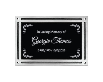 Garden Memorial Sign - Outdoor Memorial Sign - Memorial Wall Plaque - Memorial Garden Stake - Custom Dedication Plaque - Floral Memorial