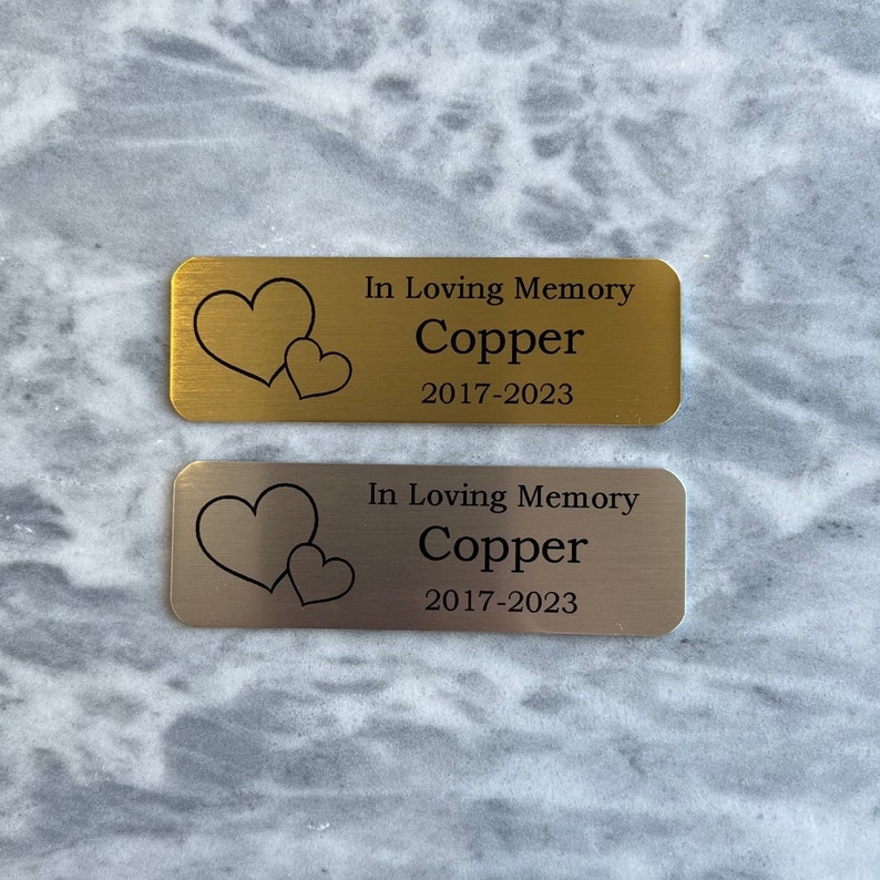 Engraved Name Plate for Urn in Memory Name Plate for Etsy