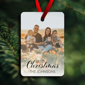 Family Photo Christmas Ornament - Family Christmas Ornament - Personalized Ornament - Custom Ornament - Family Gift - Photo Ornament - Metal
