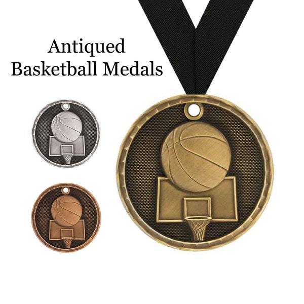Basketball Award Medals - Personalized Basketball Award - Basketball Team Gifts - Youth Basketball Awards - Custom Sports Medallion Engraved