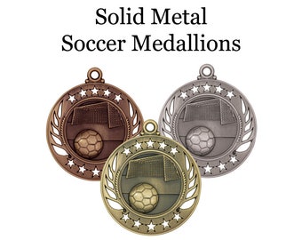 Soccer Award Medals - Personalized Soccer Award - Team Soccer Gifts - Youth Soccer Team Awards - Personalized Sports Medallion - Boys Soccer