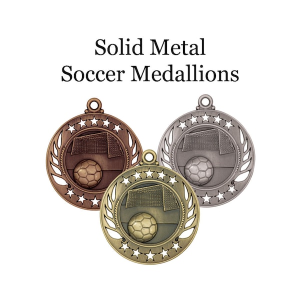 Soccer Award Medals - Personalized Soccer Award - Team Soccer Gifts - Youth Soccer Team Awards - Personalized Sports Medallion - Boys Soccer