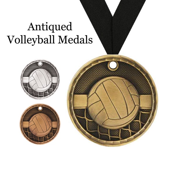 Volleyball Award Medals - Personalized Volleyball Award - Volleyball Gifts - Youth Volleyball Awards - Custom Sports Medallion Engraved