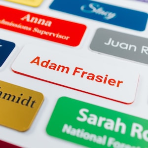 Laser Engraved Name Tags - Business Name Tags - Personalized Name Badge - Name Tags for Work - Magnetic Name Badge - Pin Name Tag - Engraved