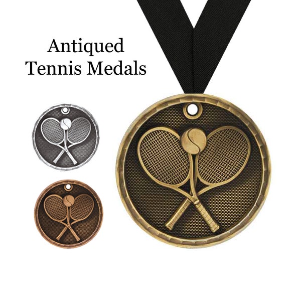 Tennis Award Medals - Personalized Tennis Award - Tennis Gifts - Youth Tennis Awards - Tennis Team Gift - Custom Sports Medallion Engraved