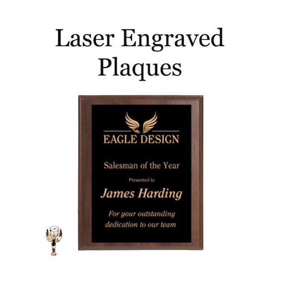 Award Plaque Laser Engraved Plaque Wood Plaque Engraved Etsy