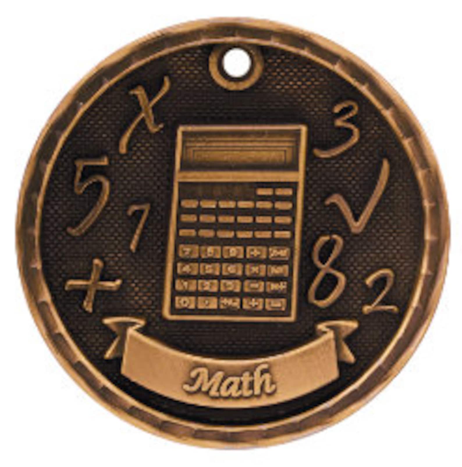 Math Award Medals - Personalized Mathematics Award - Custom Mathlete ...