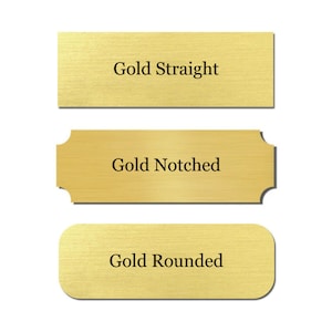 1&quot; x 3&quot; Metal Name Plate - Metal Name Sign - Picture Frame Plate - Wedding Sign Plate - Trophy Award Plate - Metal Plaque - Engraved Plate