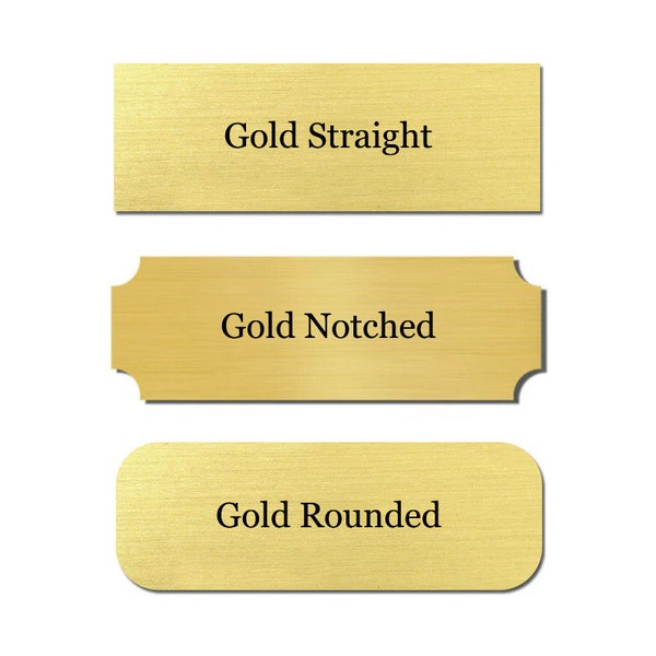 1" x 3" Metal Name Plate - Metal Name Sign - Picture Frame Plate - Wedding Sign Plate - Trophy Award Plate - Metal Plaque - Engraved Plate