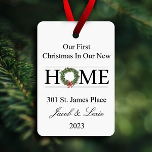 First Christmas New Home Ornament - Our First Christmas Ornament - First Christmas in New Apartment - Photo Ornament - New Address - NH1